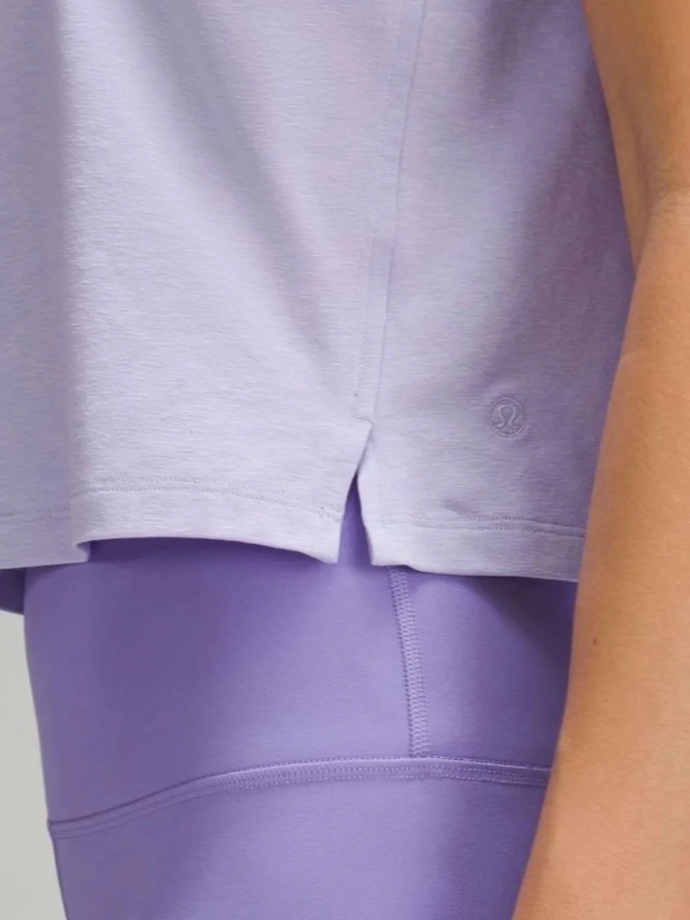 Lululemon Classic-Fit Cotton-Blend Tank Top Lilac Smoke Size 8